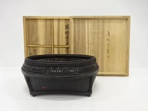 巧芳斎造　唐物写　炭斗(十二代宗完兼中斎書付)